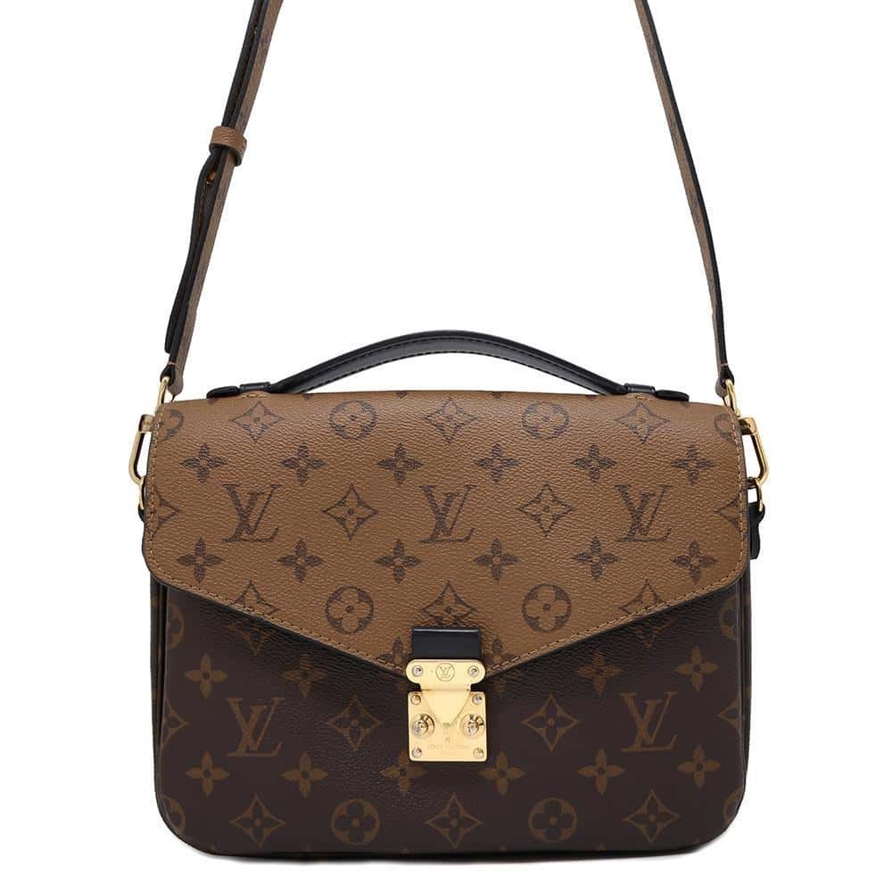 Louis Vuitton Monogram Reverse Pochette Metis Handbag Shoulder Bag Black - Picture 1 of 12